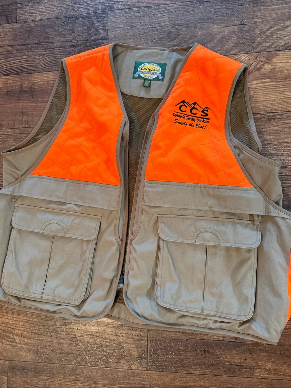 Cabela's Orange and Tan Hunting Utility Vest